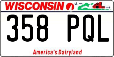 WI license plate 358PQL