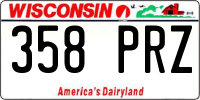 WI license plate 358PRZ
