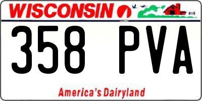 WI license plate 358PVA