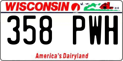WI license plate 358PWH