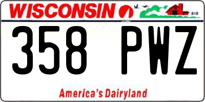 WI license plate 358PWZ