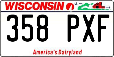 WI license plate 358PXF