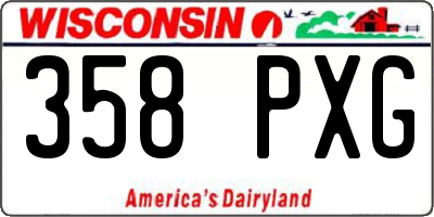 WI license plate 358PXG