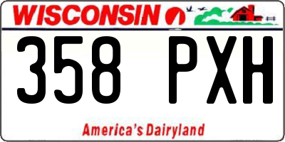 WI license plate 358PXH