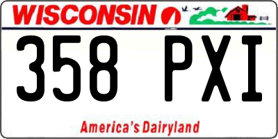 WI license plate 358PXI