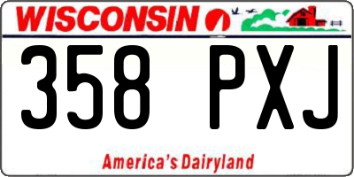 WI license plate 358PXJ
