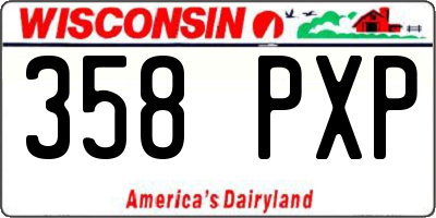 WI license plate 358PXP