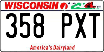 WI license plate 358PXT