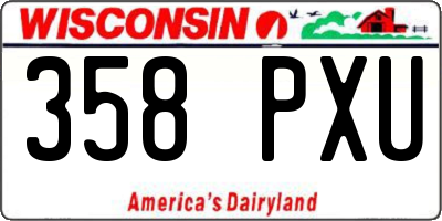 WI license plate 358PXU
