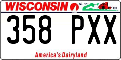 WI license plate 358PXX