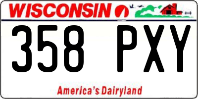 WI license plate 358PXY