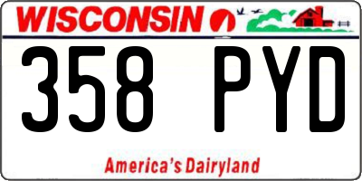 WI license plate 358PYD