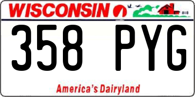 WI license plate 358PYG
