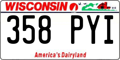 WI license plate 358PYI