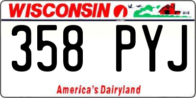 WI license plate 358PYJ