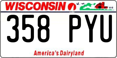 WI license plate 358PYU