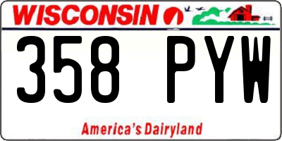 WI license plate 358PYW