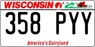 WI license plate 358PYY