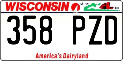 WI license plate 358PZD