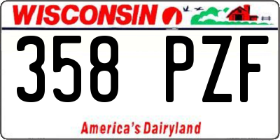 WI license plate 358PZF