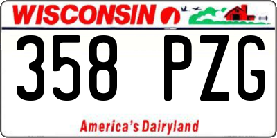 WI license plate 358PZG