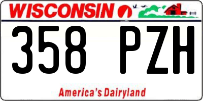 WI license plate 358PZH