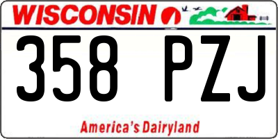 WI license plate 358PZJ