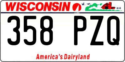 WI license plate 358PZQ