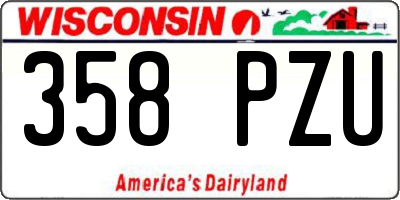 WI license plate 358PZU