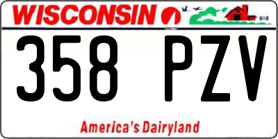 WI license plate 358PZV