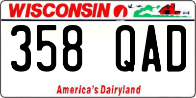 WI license plate 358QAD