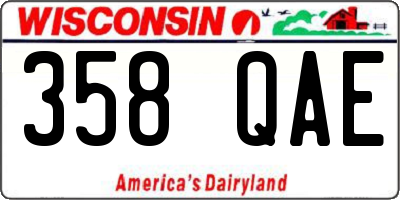 WI license plate 358QAE