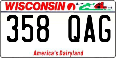 WI license plate 358QAG
