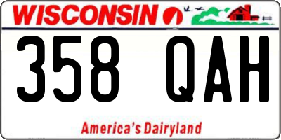WI license plate 358QAH