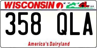 WI license plate 358QLA