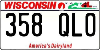 WI license plate 358QLO