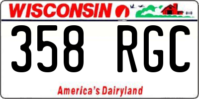 WI license plate 358RGC