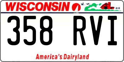 WI license plate 358RVI