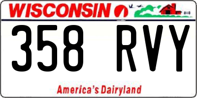 WI license plate 358RVY
