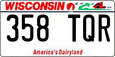 WI license plate 358TQR