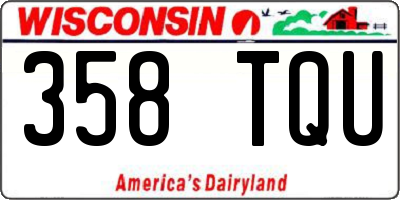 WI license plate 358TQU