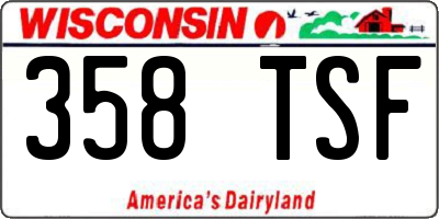 WI license plate 358TSF