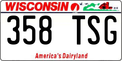 WI license plate 358TSG
