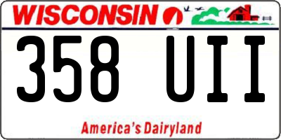 WI license plate 358UII