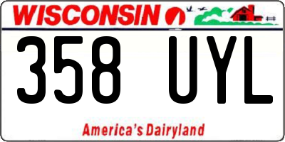 WI license plate 358UYL