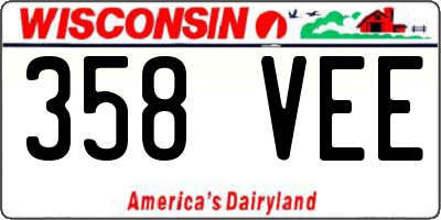WI license plate 358VEE
