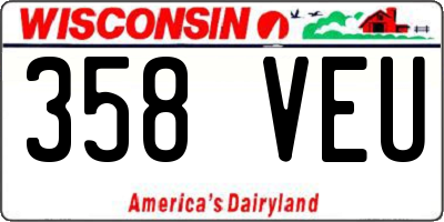 WI license plate 358VEU