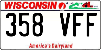 WI license plate 358VFF