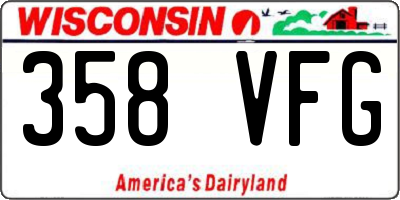 WI license plate 358VFG