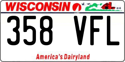 WI license plate 358VFL